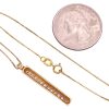 0.30ctw Diamond Minimalist Bar Necklace 14K Gold size