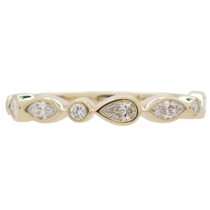 0.31ctw Fancy Diamond Band Ring 14K Gold