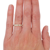 0.61ctw Baguette & Round Diamond Alternating Band Ring 14K Gold Worn