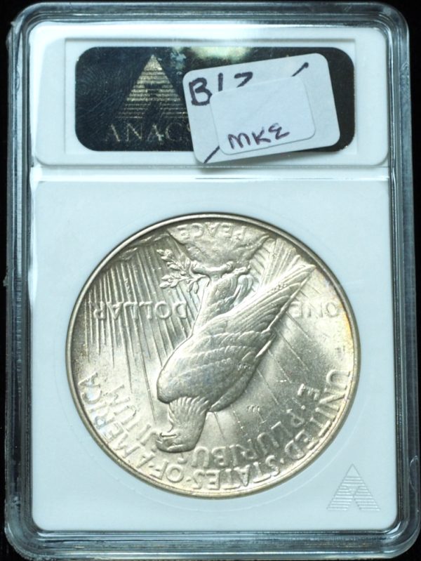 1935 Peace Dollar MS62 ANACS Old Holder