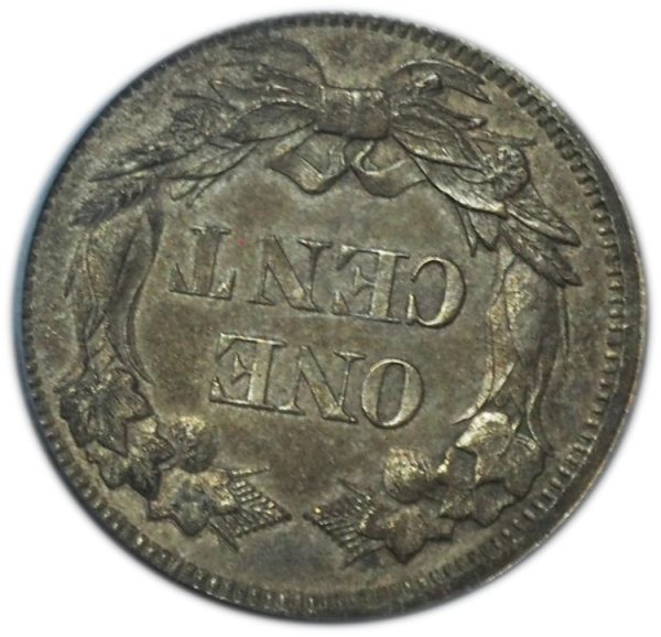 1858 Flying Eagle Cent Small Letters MS62 PCGS