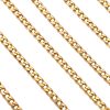 2.5mm Curb Link Chain Necklace 14K Gold 18 Length close up