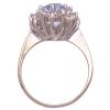 2.71ctw Aquamarine & Diamond Halo Ring 14K Gold side profile