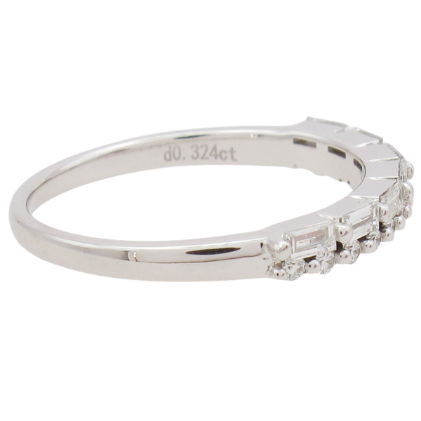 .32ctw Round & Baguette Diamond 2 Row Stack Band 14K (4)