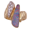 Contemporary Freeform Boulder Opal Ring 14K (2)