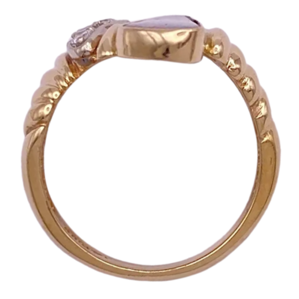 Contemporary Freeform Boulder Opal Ring 14K (4)