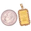 Credit Suisse Fine Gold Pamp Bullion Pendant 999.9 & 14K Gold back and size