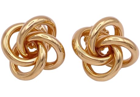 Knot Stud Earrings 14K Yellow Gold