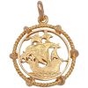 Pirate Ship Vintage Pendant Portugal 19K 800 Gold