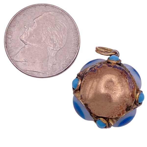 Victorian Evil Eye Protection Charm Pendant 10K (3)