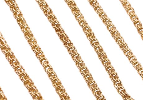 Vintage Double Link Necklace 14K Gold 30.5 Length