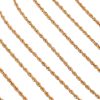 Vintage Rope Chain Necklace 14K Gold 2mm 24 Length close up