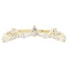 0.21ctw Marquise & Round Diamond Curved Band Ring 14K Gold