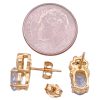 1.48ctw Aquamarine & Paraiba Tourmaline Stud Earrings 14K Gold size