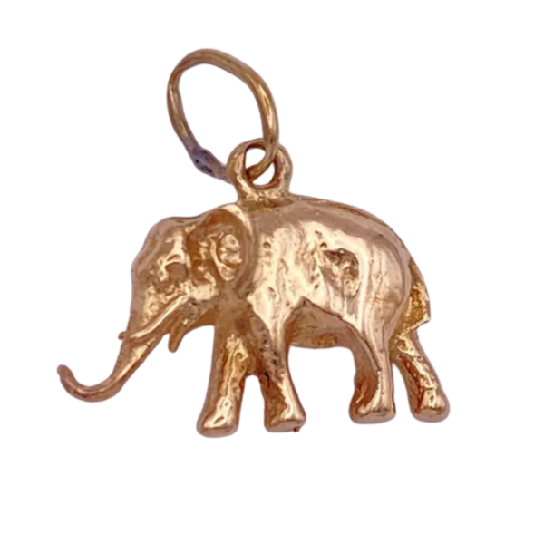 14k gold elephant charm