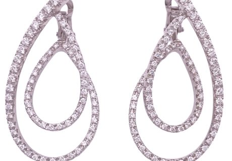2.00ctw Diamond Statement Earrings 18K White Gold