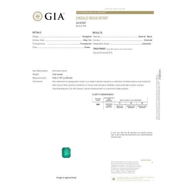 3.46ct Colombian Emerald & Diamond Ring Platinum GIA Certificate