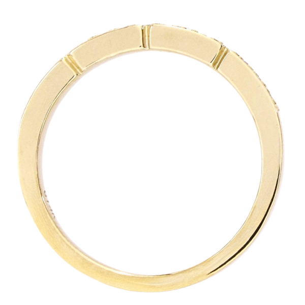 .09ctw Diamond Sectioned Half Stack Band 14K