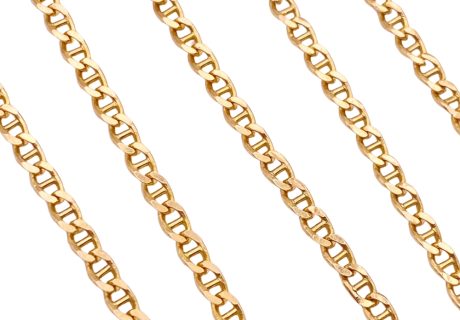 Mariner Link Chain Necklace 14K Gold 24 Length