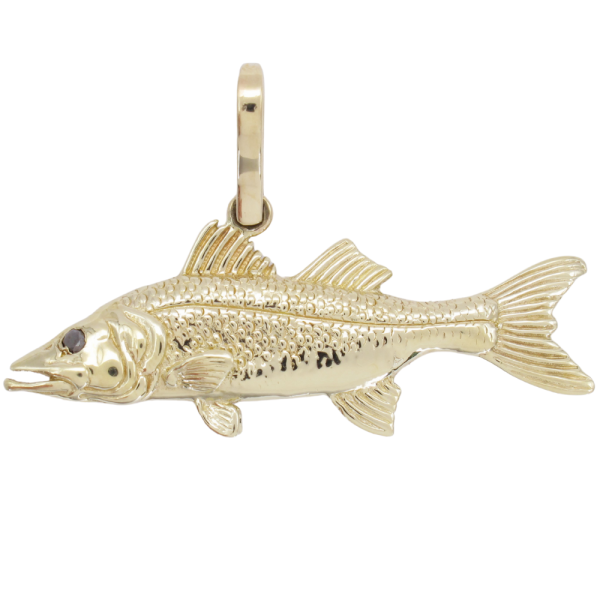 Nautical Realistic Snook pendant 14K Gold (1)