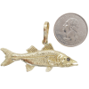 Nautical Realistic Snook pendant 14K Gold scale