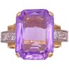 Retro 9.35ctw Amethyst Ring 14K Two-Tone Gold front