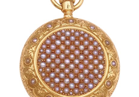 Victorian Agassiz Chronograph Pocket Watch 18K Gold front