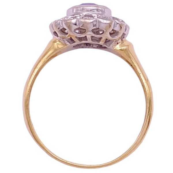 Vintage 1.52ctw Tanzanite Ring 14K Gold & Platinum profile