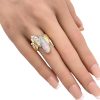 Vintage Natural Opal & Diamond Ring 14K Gold Worn