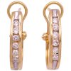 0.60ctw Diamond Oval Hoop Earrings 14K Gold Two-Tone