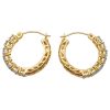 1.40ctw Aquamarine Hoop Earrings 14K Gold side
