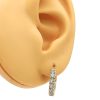1.40ctw Aquamarine Hoop Earrings 14K Gold worn