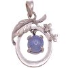 1.50ct Natural Blue Star Sapphire Pendant 14K White Gold