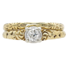 .12ct Diamond Ornate Edwardian Engagement Ring 14K & Platinum front