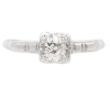 1920's .52ct Old European Art Deco Engagement Ring 14K front