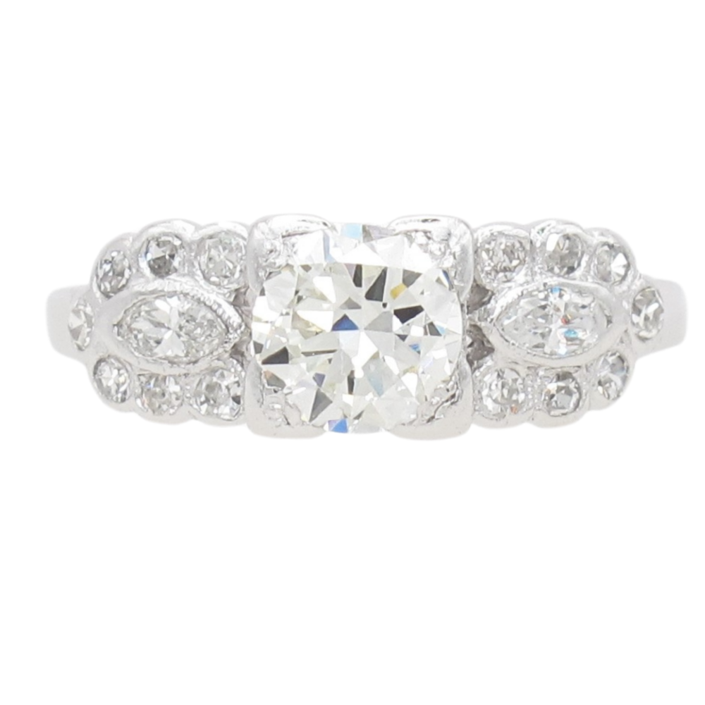 1920’s 1ct Diamond Art Deco Engagement Ring Platinum