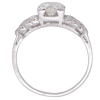 1920's 1ct Diamond Art Deco Engagement Ring Platinum profile