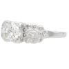 1920's 1ct Diamond Art Deco Engagement Ring Platinum side