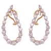 2.08ctw Diamond Drop Paisley Earrings 14K Gold