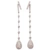 2.12ctw Diamond Dangle Earrings 14K White Gold