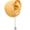 2.12ctw Diamond Dangle Earrings 14K White Gold worn