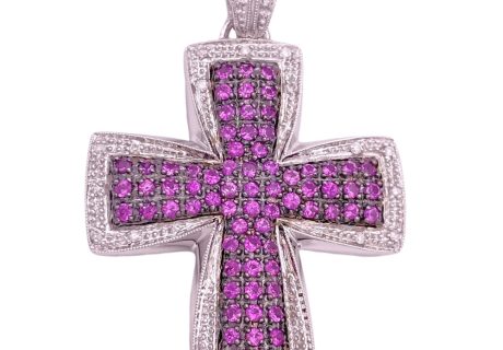 2.70ctw Ruby & Diamond Statement Pendant 14K Gold front