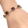 31.12ctw Garnet Bracelet 14K Gold 7.25 Length worn