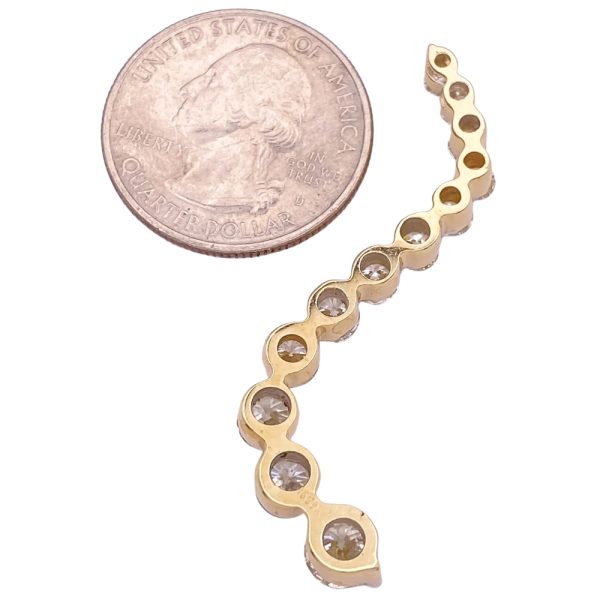 4.00ctw Diamond Journey Pendant 14K Gold back