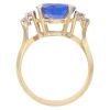 4.98ctw Tanzanite Ring with Diamond Accents 14K Gold profile