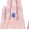 4.98ctw Tanzanite Ring with Diamond Accents 14K Gold worn