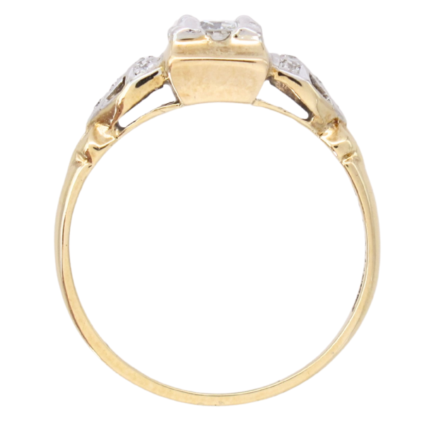 .46ct Old European Diamond Edwardian Engagement Ring 14K profile