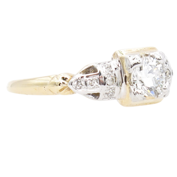 .46ct Old European Diamond Edwardian Engagement Ring 14K side (1)
