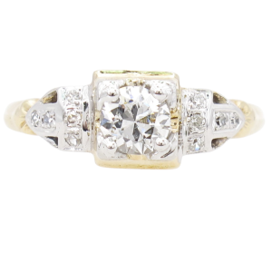 .46ct Old European Diamond Edwardian Engagement Ring 14K side (2)