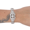4ctw Old European Diamond Platinum & 14k Edwardian Bolo Bracelet GIA worn